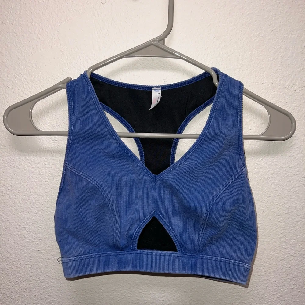 Free People- Good Karma Cutout Bra- Size Small- Blue - Picture 1 of 5